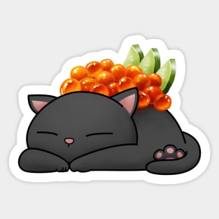 Chubby Cat Ikura Sushi (cat only) Sticker